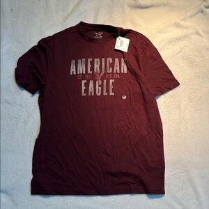 American Eagle Outfitters Red Short Sleeve Tee